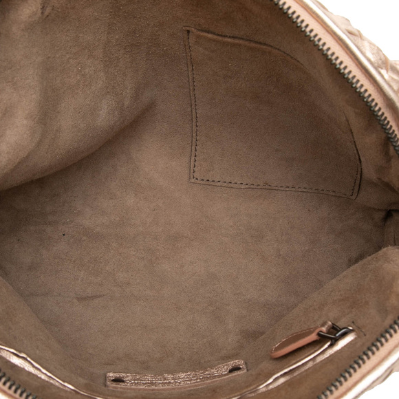 Pre-Loved Bottega Veneta Metallic Nappa Intrecciato Nodini Crossbody - Picture 4 of 8